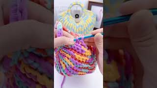 Crochet colorful bag crochetpatterns easycrochet handmade [upl. by Ylahtan]