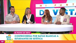 Controversia por uso de batas blancas por parte de estudiantes de estética [upl. by Kean]