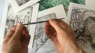 Drypoint plastic demonstration [upl. by Aelsel]