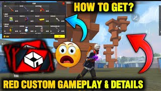 RED CUSTOM ROOM GAMEPLAY AND DETAILS  HOW TO GET RED CUSTOM ROOM CARD IN FREE FIRE [upl. by Ainsworth]