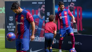 GÜNDOĞANS FIRST TOUCHES AS A BARÇA PLAYER IN HIS OFFICIAL PRESENTATION ⚽💙❤️ [upl. by Meeki350]