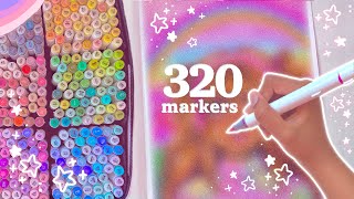 Drawing with ALL 300 Ohuhu Markers ♡ [upl. by Oterol428]