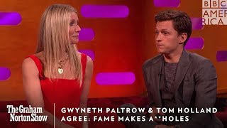 Gwyneth Paltrow amp Tom Holland Agree Fame Makes You An Ahole  The Graham Norton Show  BBC America [upl. by Marinna4]