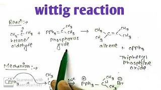 Wittig reaction mechanism explain in hindi  2019 [upl. by Sanferd]