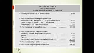 Presupuestos flexibles y análisis de costos indirectos de fabricación [upl. by Aliuqet]