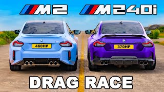 AWD BMW M240i v RWD BMW M2 DRAG RACE [upl. by Whitaker621]