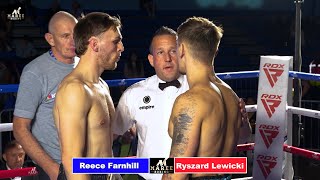 Reece Farnhill vs Ryszard Lewicki on Maree Boxing show at Oldham Leisure Centre 51024 [upl. by Boony141]