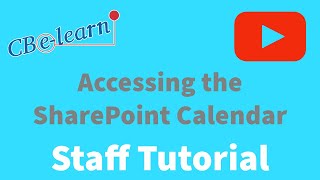 Accessing the SharePoint Calendar [upl. by Laspisa]