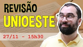 REVISÃO VESTIBULAR UNIOESTE 2019  Prof Guilherme [upl. by Fischer]