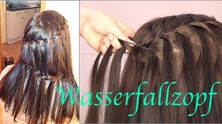 WASSERFALL Zopf  Romantische Frisur  Tutorial [upl. by Helali]