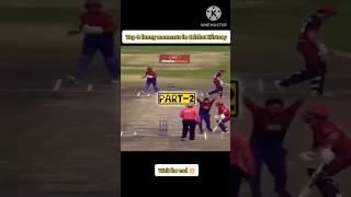 Top 4 funny moments 🤣😱 in cricket cricket trending viralvideo shorts [upl. by Alyak474]