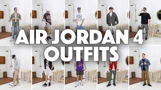 12 Easy Ways to Style Air Jordan 4s  Outfit Ideas [upl. by Riatsila529]