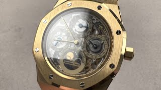 Audemars Piguet Royal Oak Openworked Perpetual Calendar 25829BAOO0944BA01 AP Watch Review [upl. by Yrocej]