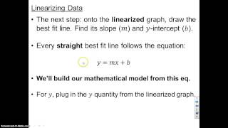 Intro to Linearizing Data for Physics Labs IB Physics [upl. by Shep]