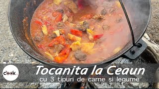 Tocanita la ceaun cu carne si legume  reteta usoara  COOKink [upl. by Epilef]