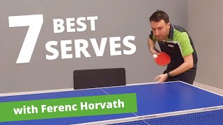 7 most effective table tennis serves with Ferenc Horvath [upl. by Schatz467]