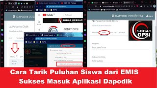 Cara Tarik Puluhan siswa Dari Emis Sukses masuk Aplikasi dapodik [upl. by Hew]