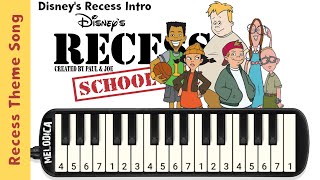 Disneys Recess Intro  Recess Theme Song Melodica Tutorial [upl. by Ekusoyr]