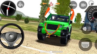 Dollar Song Modified Mahindra Green Thar👿Indian Cars Simulator 3D Android Gameplay Part 412 [upl. by Adnalor]