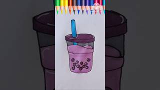 Blueberries Juice Drawing🧋 shorts viral trending ytshorts drawing blueberries [upl. by Nymrak]