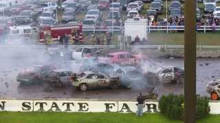 Skowhegan State Fair Demolition Derby 2013 Heat 2 [upl. by Steffi]