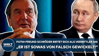 PUTINS KRIEG Gerhard Schröder als Vermittler „Er ist so was von falsch gewickelt“ [upl. by Esau734]