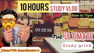 The Extreme 10hrs STUDY GRIND🤯  STRATEGY FOR LAST 2 MONTHS CLASS11th boardexam neet studyvlog [upl. by Eimrej]