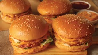 Chicken Burger 😍 Recipe By Chef Hafsa [upl. by Lisk]