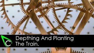 Clockmaking  How To Make A Clock  Part 13  Depthing And Planting The Train [upl. by Eniar]