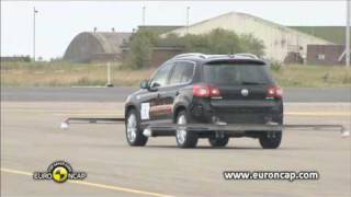 Euro NCAP  Volkswagen Tiguan  2009  ESC test [upl. by Lahsram]