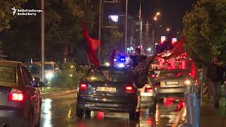 Kosovo Celebrates Swiss Victory Over Serbia In The World Cup [upl. by Steffy]