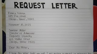 How To Write A Request Letter Step by Step Guide  Writing Practices [upl. by Millburn304]