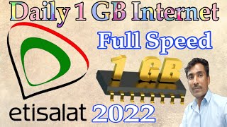 How to get daily 1 GB Etisalat internet packages 2022Etisalat data offer [upl. by Yacano]