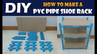 DIY PVC PIPE PROJECT Shoe Organizer [upl. by Axe]