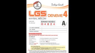 8 SINIF MART 2024 ÖZDEBİR TR GENELİ 4 DENEME FEN ÇÖZÜMLERİ 1 KISIM [upl. by Ekard790]