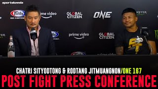 Rodtang and Chatri ONE Championship 167 post fight press conference [upl. by Airekahs]