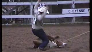 Calf Roping  Cheyenne Rodeo 1989  Part 2 [upl. by Amelina]