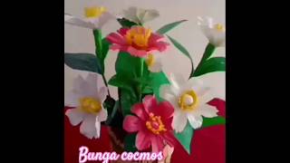 Bunga Hias Cosmos Dari Kresek idekreatifdiy bungaplastikshortvideo [upl. by Ecyak805]