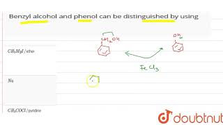 Benzyl alcohol and phenol can be distinguished by using [upl. by Zimmermann]