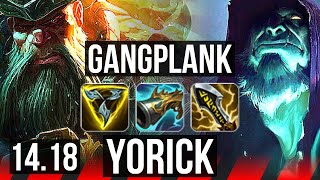 GANGPLANK vs YORICK TOP  1400 games 1736 Legendary  EUW Master  1418 [upl. by Arst]