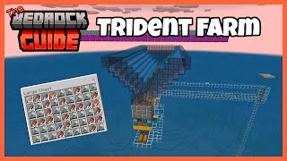 Trident Farm Minecraft Bedrock drowned farm minecraft [upl. by Bencion]