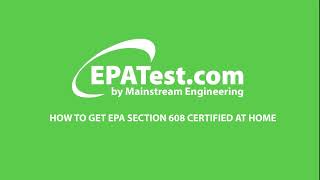 How to take the EPA Section 608 Universal Exam  ONLINE  At home  EPATestcom [upl. by Syst]