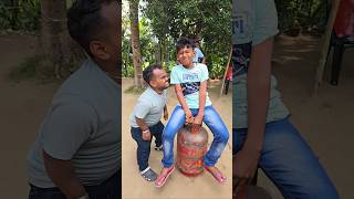 Padne ke gas cylinder bharane ki competition new version💥😜🤣😱😎shorts shortvideo comedy funny [upl. by Noby]