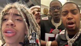 TI Folds Up Son King At Falcons Game Wit Scrappy amp Richie Homie Quan In Attendance 🥊 [upl. by Onia600]