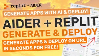 Aider  Replit  Generate FullStack Apps amp Deploy in Seconds for FREE w Claude 35 Sonnet [upl. by Ranice]