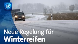 Neue Regel für Fahrzeuge ohne SchneeflockenSymbol auf Winterreifen droht Bußgeld [upl. by Nyrhtak918]