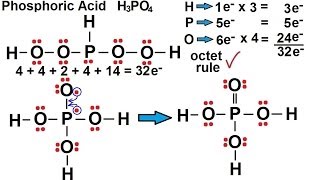 Chemistry  Chemical Bonding 25 of 35 Lewis Structures  Phosphoric Acid H3PO4 [upl. by Benedetto]