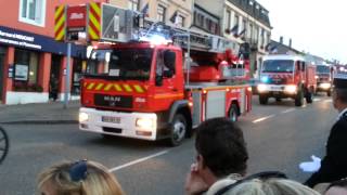 Défilé sapeur pompiers à châteausalins 2013 [upl. by Euqinahs]