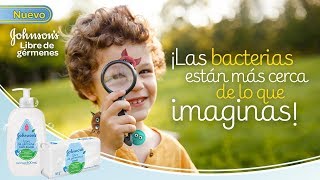 Descubre dónde se acumulan las bacterias y elimínalas con JOHNSONS® Libre de Gérmenes [upl. by Tracie]