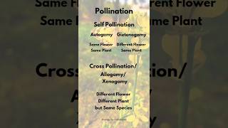 Pollination and its types  Self and Cross Pollination [upl. by Anelrahs]